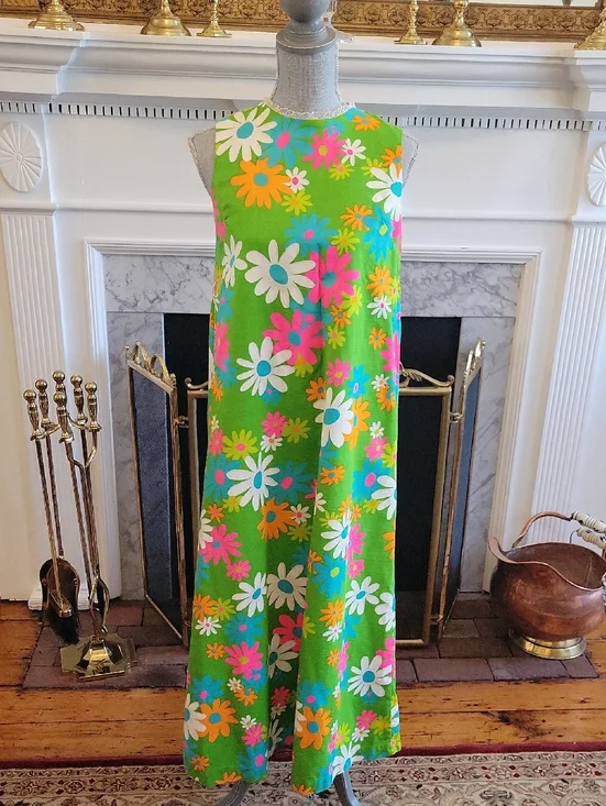 Vintage 60's Yarn Doll Fashions Of Hawaii Maxi Dress - Picture 4 of 9